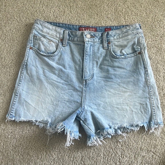 Lucky Brand high rise tomboy cut off jean shorts, white washed, size 29 - Picture 1 of 4